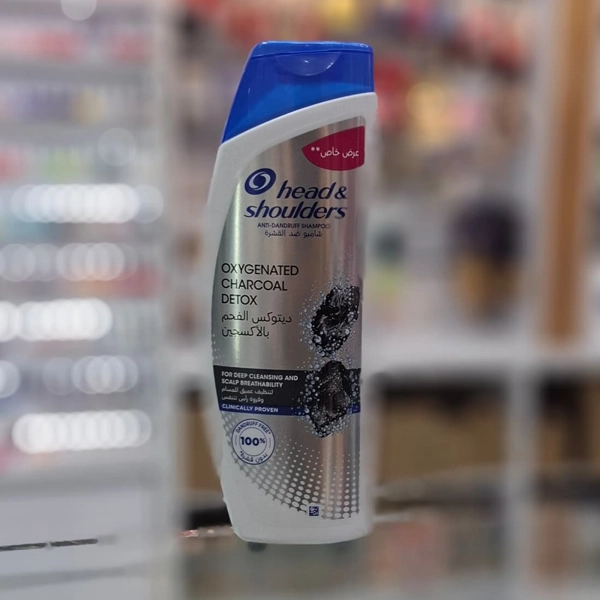 شامپو هد اند شولدرز زغال اورجینال ضد شوره پاک کننده از عمق 400 میل | Head & shoulders oxygenated detox shampoo